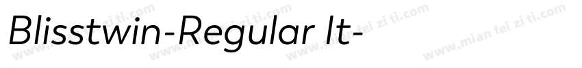 Blisstwin-Regular It字体转换